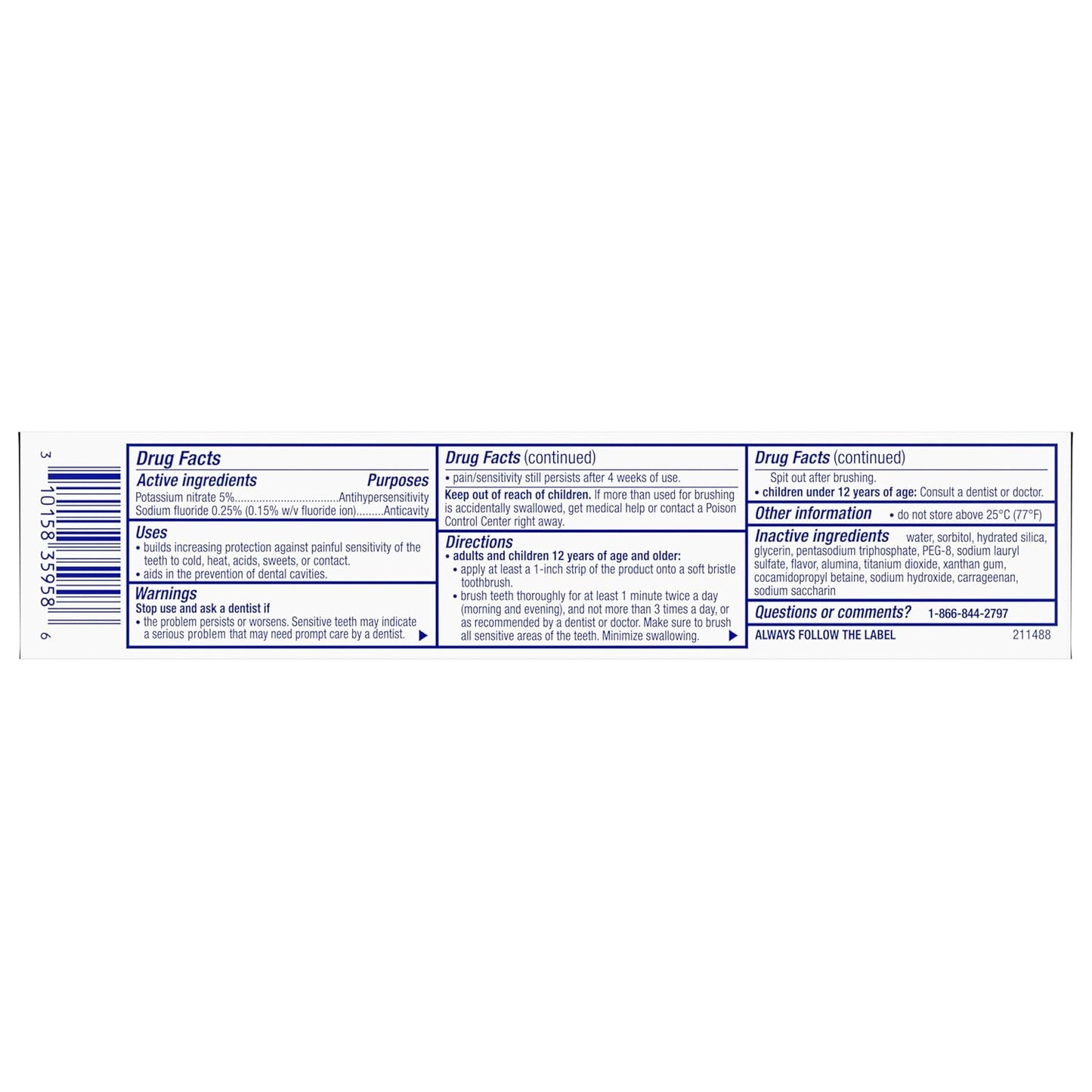 Sensodyne Clinical White – Uncluttered Whitening Toothpaste, No Peroxide, Pure Results, 3 Tubes
