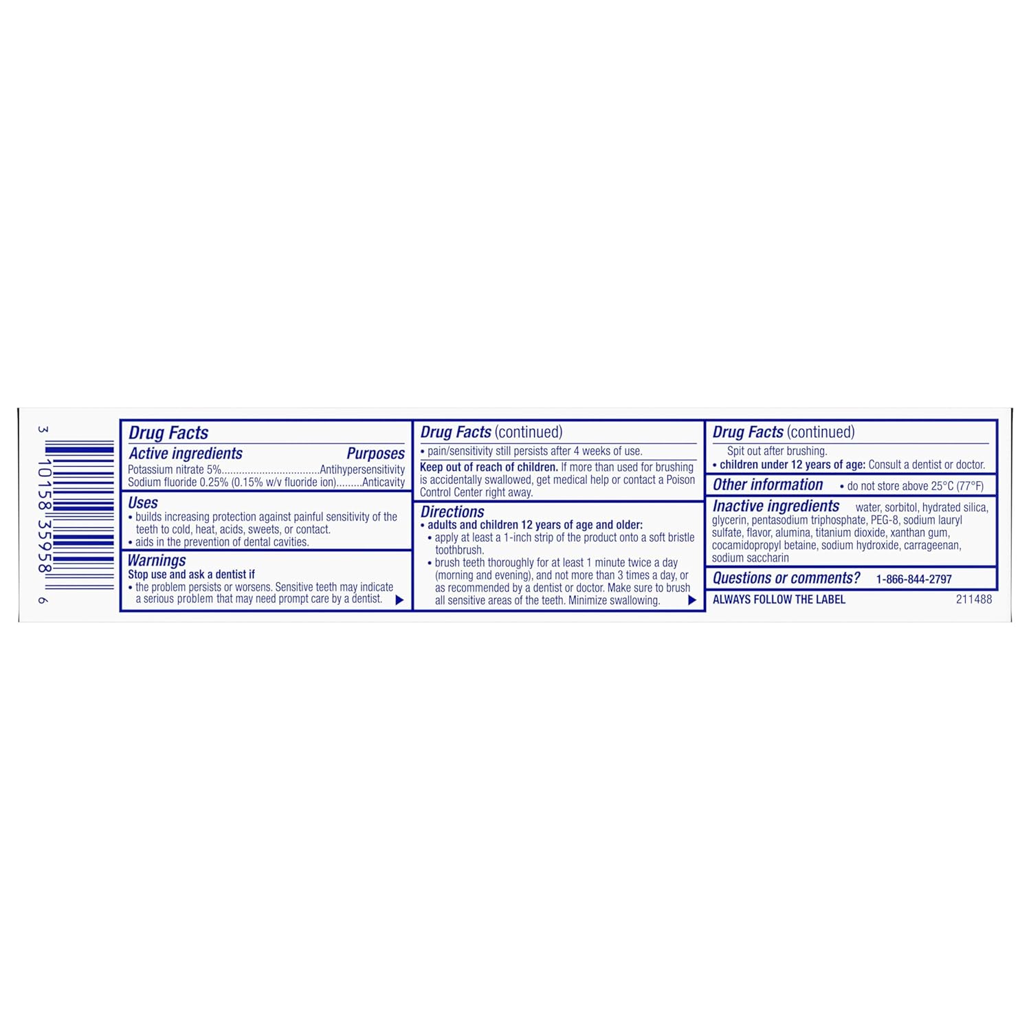 Sensodyne Clinical White – Uncluttered Whitening Toothpaste, No Peroxide, Pure Results, 3 Tubes