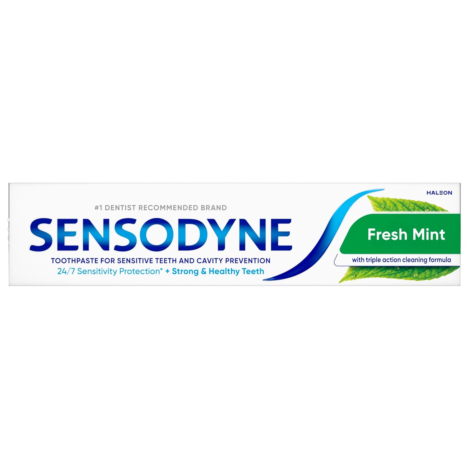 Sensodyne Fresh Mint Toothpaste for Sensitive Teeth – Soothing Morning and Nighttime Brushing Ritual with Cavity Protection, Pack of 2