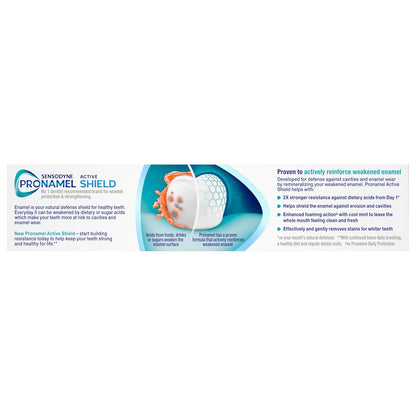 Sensodyne Pronamel Active Shield Whitening Toothpaste, Cool Mint – Clinically Proven 2x Acid Resistance Against Dietary Erosion, 3.4 oz (Pack of 3)