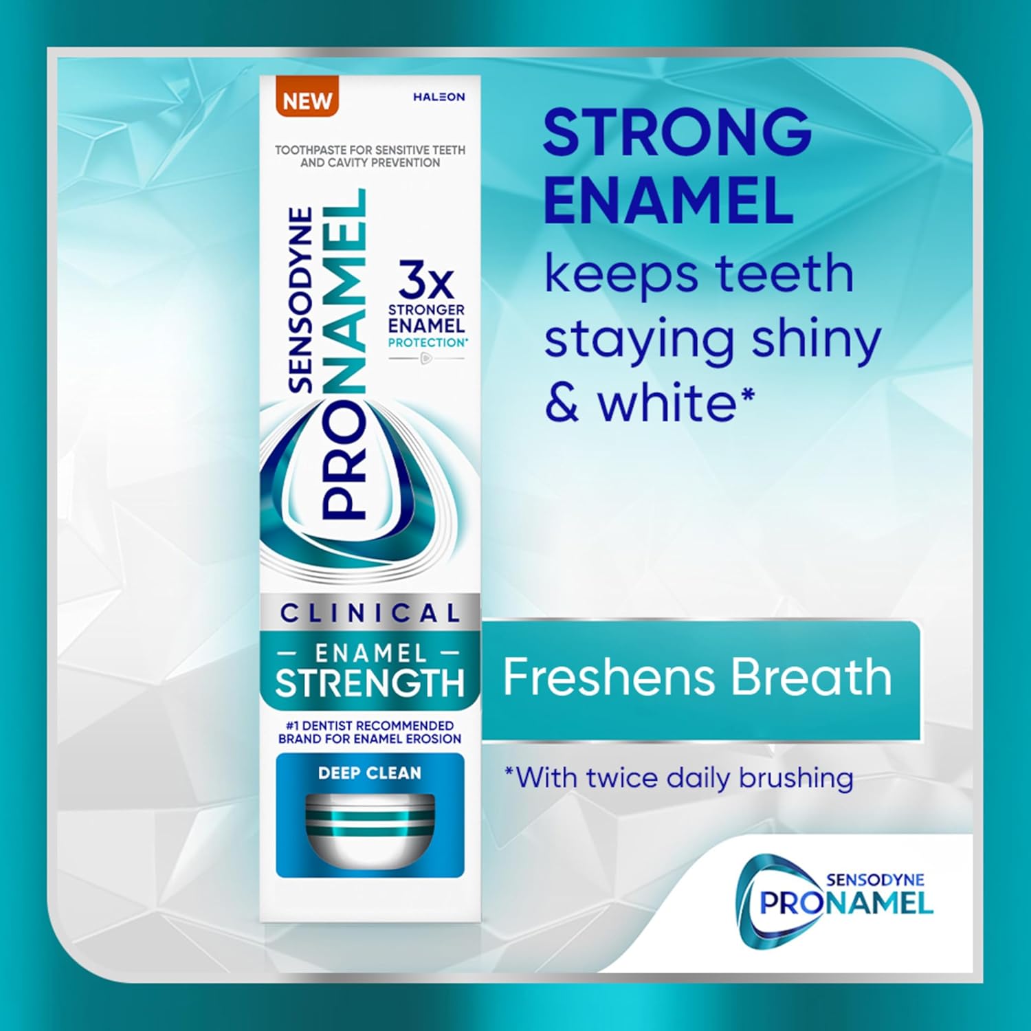 Sensodyne Pronamel Clinical Enamel Strength Toothpaste Dentist Trusted Safety Formula, Deep Clean Acid Erosion Defense for the Whole Family