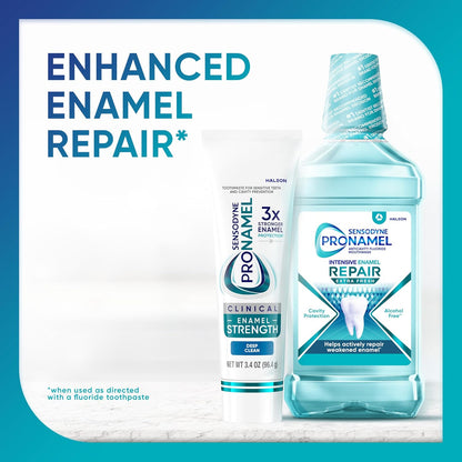 Sensodyne Pronamel Clinical Enamel Strength Toothpaste Dentist Trusted Safety Formula, Deep Clean Acid Erosion Defense for the Whole Family
