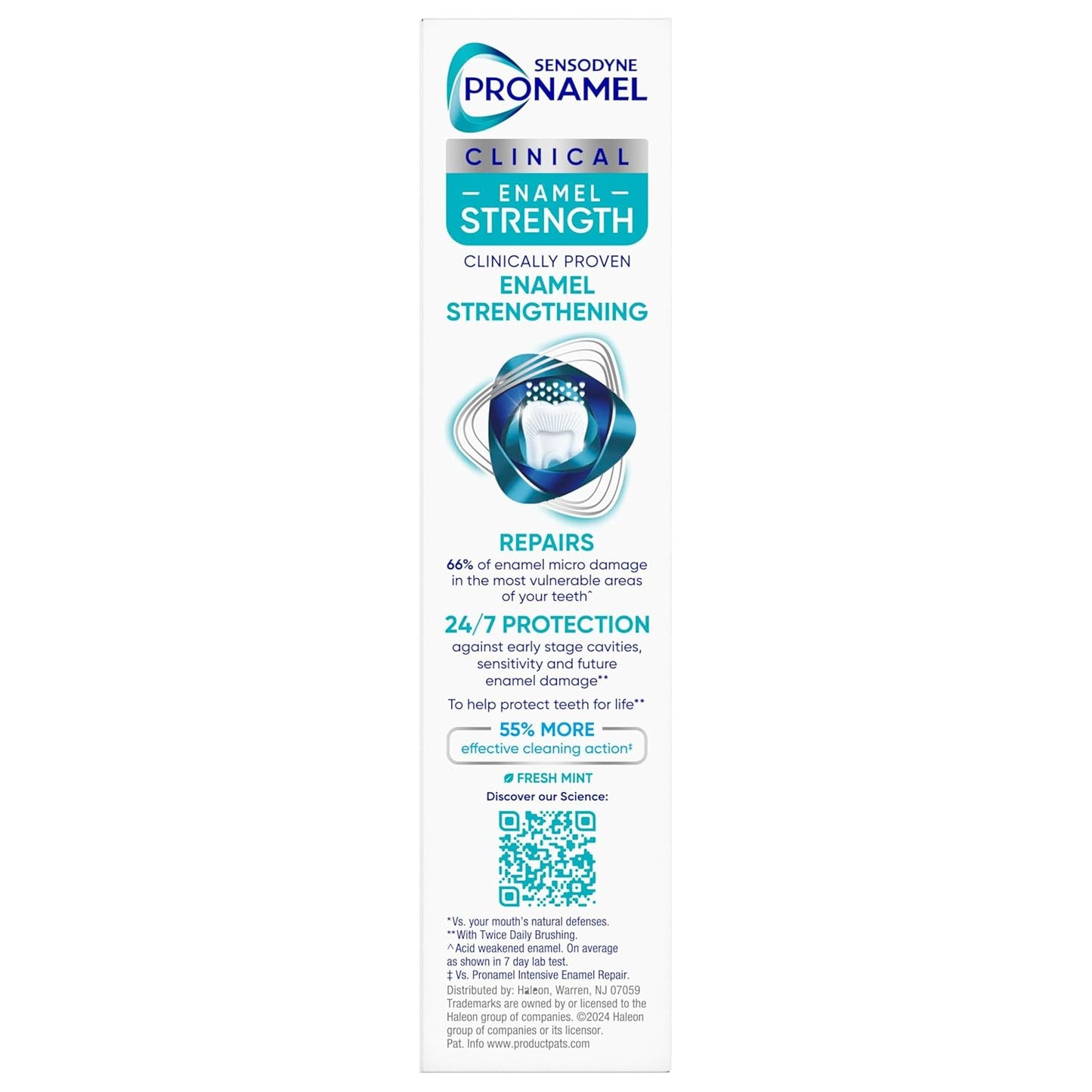 Sensodyne Pronamel Clinical Enamel Strength Toothpaste Dentist Trusted Safety Formula, Deep Clean Acid Erosion Defense for the Whole Family