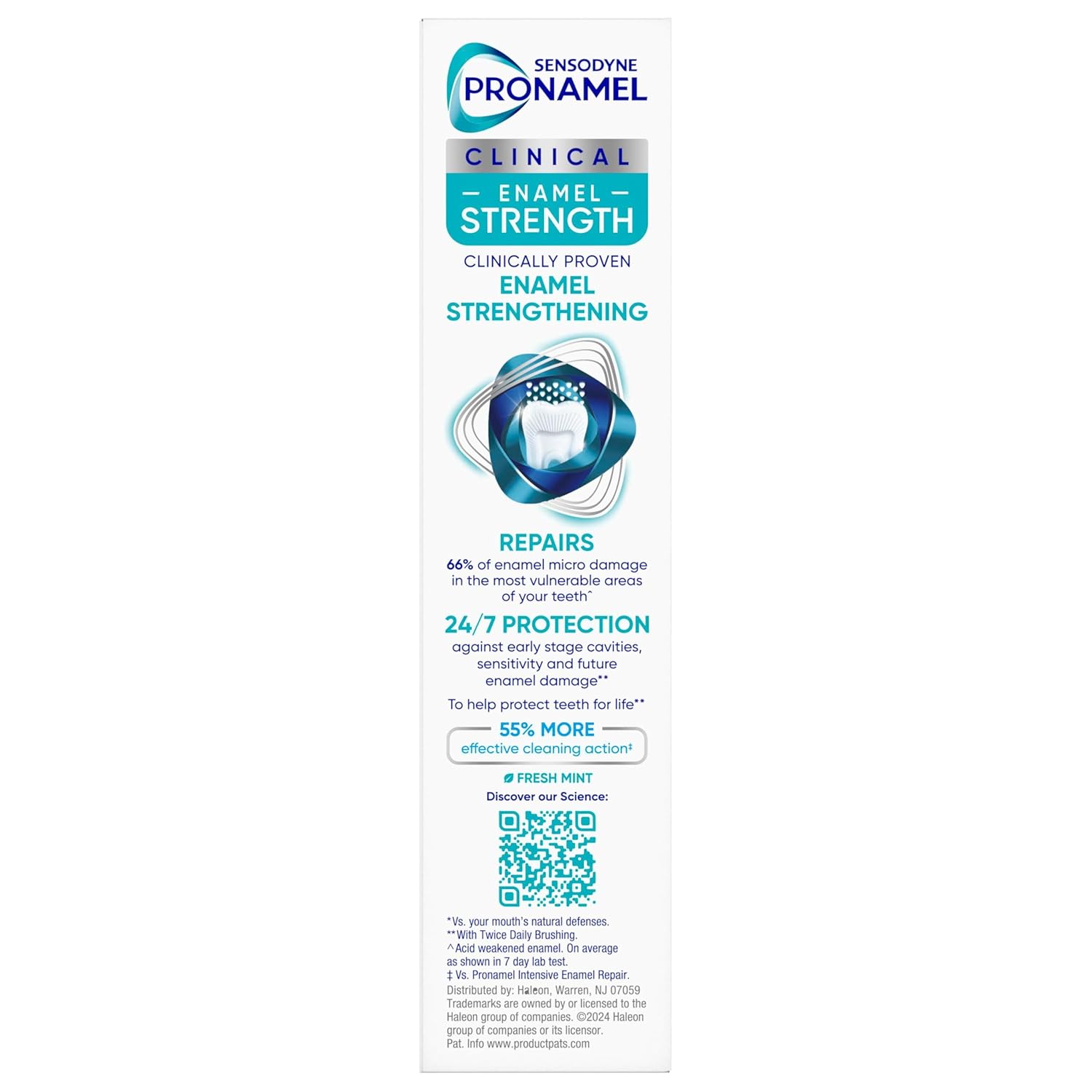 Sensodyne Pronamel Clinical Enamel Strength Toothpaste Dentist Trusted Safety Formula, Deep Clean Acid Erosion Defense for the Whole Family