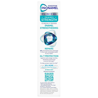 Sensodyne Pronamel Clinical Enamel Strength Toothpaste Dentist Trusted Safety Formula, Deep Clean Acid Erosion Defense for the Whole Family
