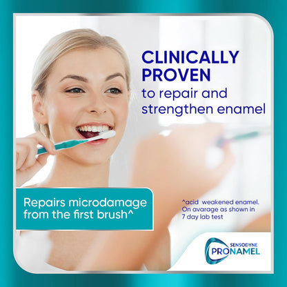 Sensodyne Pronamel Clinical Enamel Strength Toothpaste Dentist Trusted Safety Formula, Deep Clean Acid Erosion Defense for the Whole Family