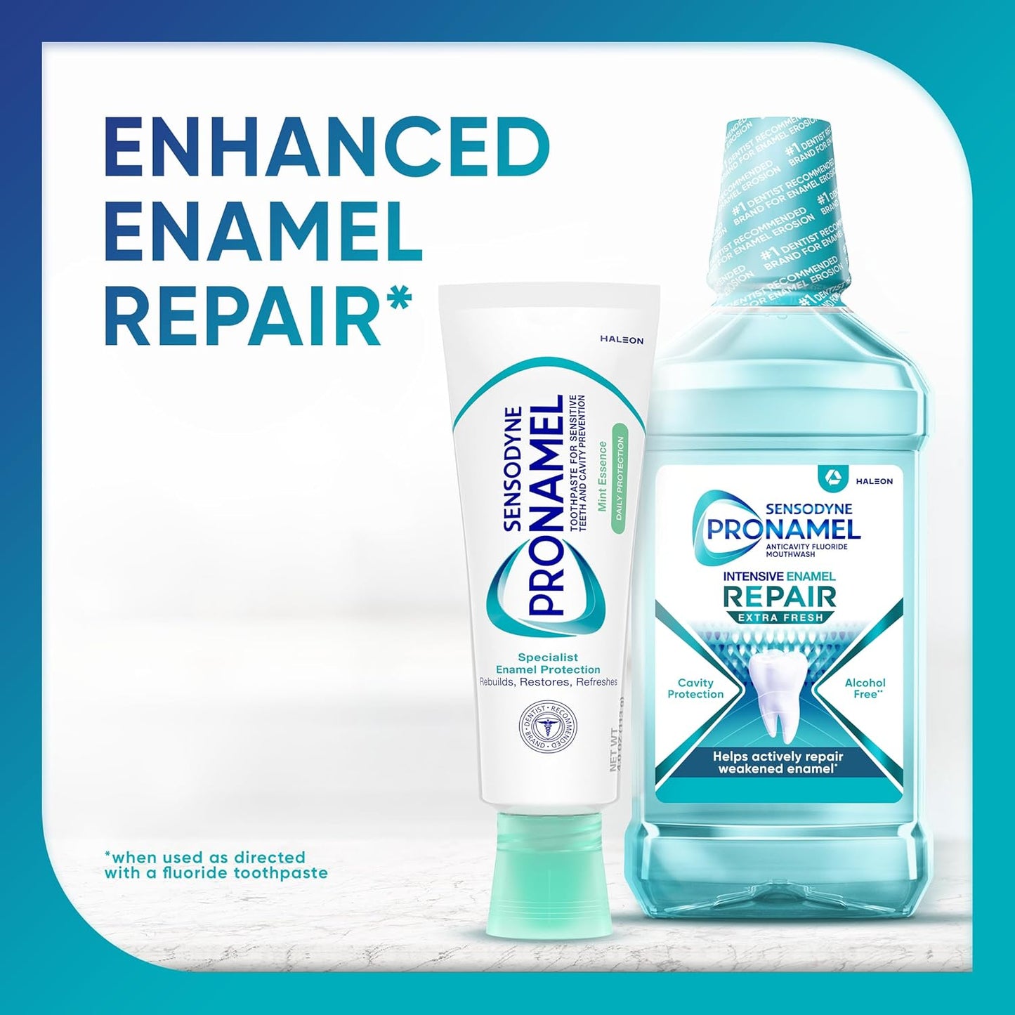 Sensodyne Pronamel Daily Protection Enamel Toothpaste for Sensitive Teeth - Mint Essence, 4 oz (Pack of 3) to Re-mineralize Acid-Weakened Enamel in Your Self-Care Routine
