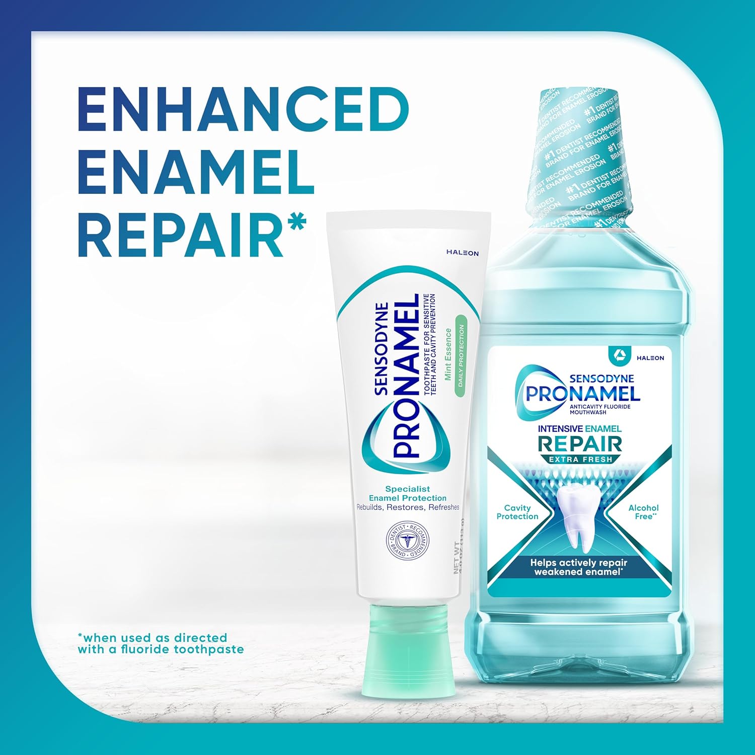 Sensodyne Pronamel Daily Protection Enamel Toothpaste for Sensitive Teeth - Mint Essence, 4 oz (Pack of 3) to Re-mineralize Acid-Weakened Enamel in Your Self-Care Routine
