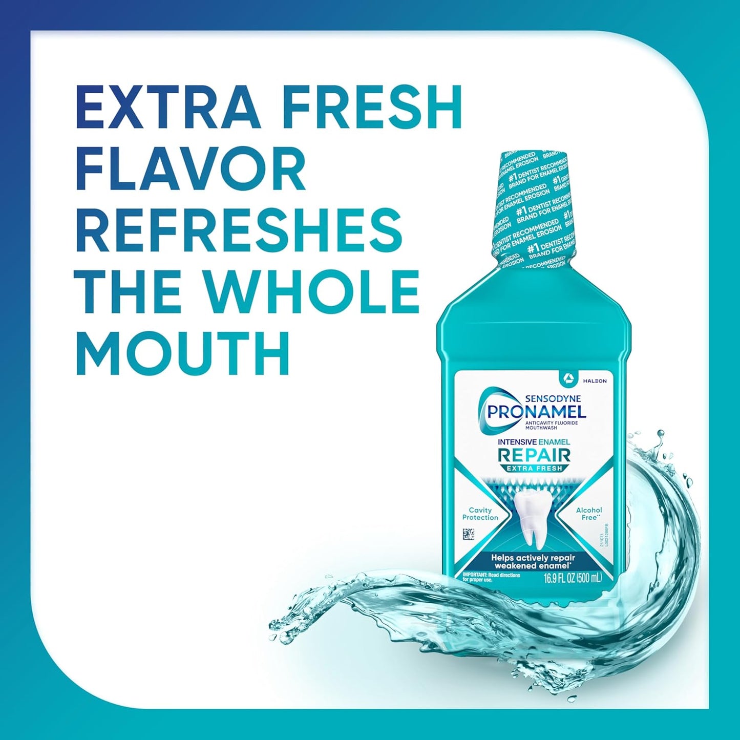 Sensodyne Pronamel Intensive Enamel Repair Rinse – Premium Self-Care Gift for Sensitive Smiles, Extra Fresh 16.9 fl oz 3 Pack