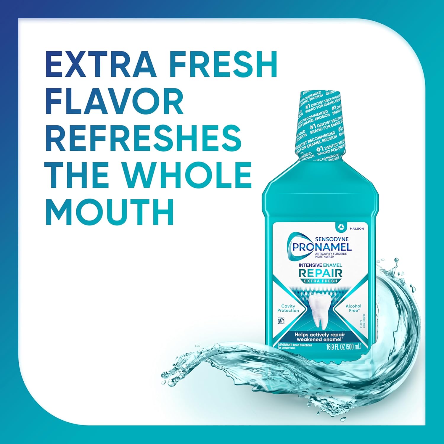 Sensodyne Pronamel Intensive Enamel Repair Rinse – Premium Self-Care Gift for Sensitive Smiles, Extra Fresh 16.9 fl oz 3 Pack