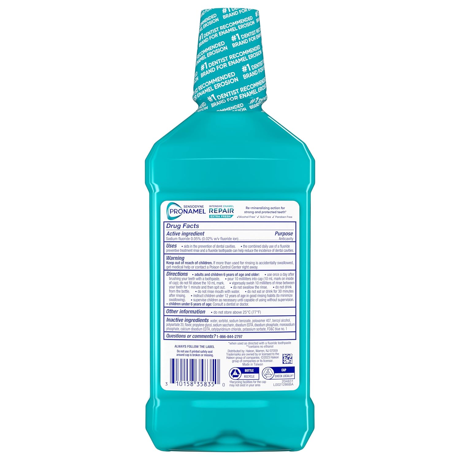 Sensodyne Pronamel Intensive Enamel Repair Rinse – Premium Self-Care Gift for Sensitive Smiles, Extra Fresh 16.9 fl oz 3 Pack
