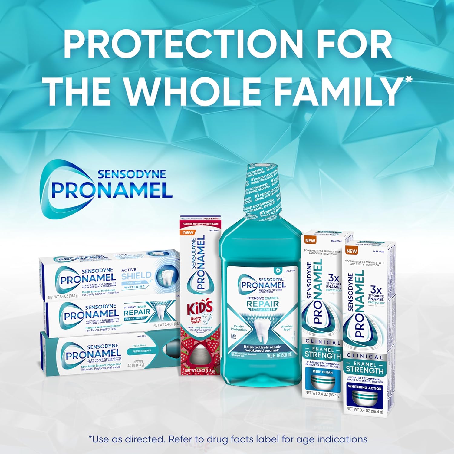 Sensodyne Pronamel Sensitive Teeth Toothpaste – Kid-Safe Enamel Repair Formula, No Harsh Chemicals, 4-Pack