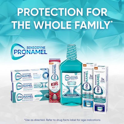 Sensodyne Pronamel Sensitive Teeth Toothpaste – Kid-Safe Enamel Repair Formula, No Harsh Chemicals, 4-Pack