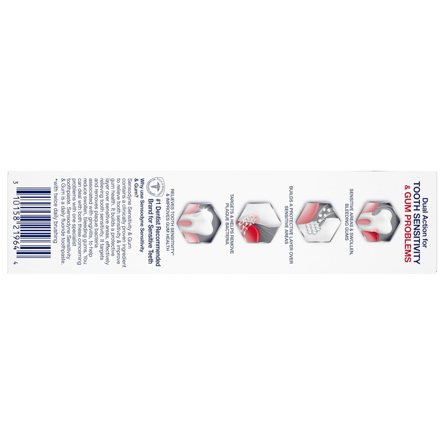 Sensodyne Sensitivity & Gum Toothpaste for Sensitive Teeth – Mindful Brushing Routine with Gum Care and Gentle Whitening, 2.3 oz (Pack of 2)