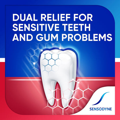 Sensodyne Sensitivity & Gum Toothpaste for Sensitive Teeth – Mindful Brushing Routine with Gum Care and Gentle Whitening, 2.3 oz (Pack of 2)