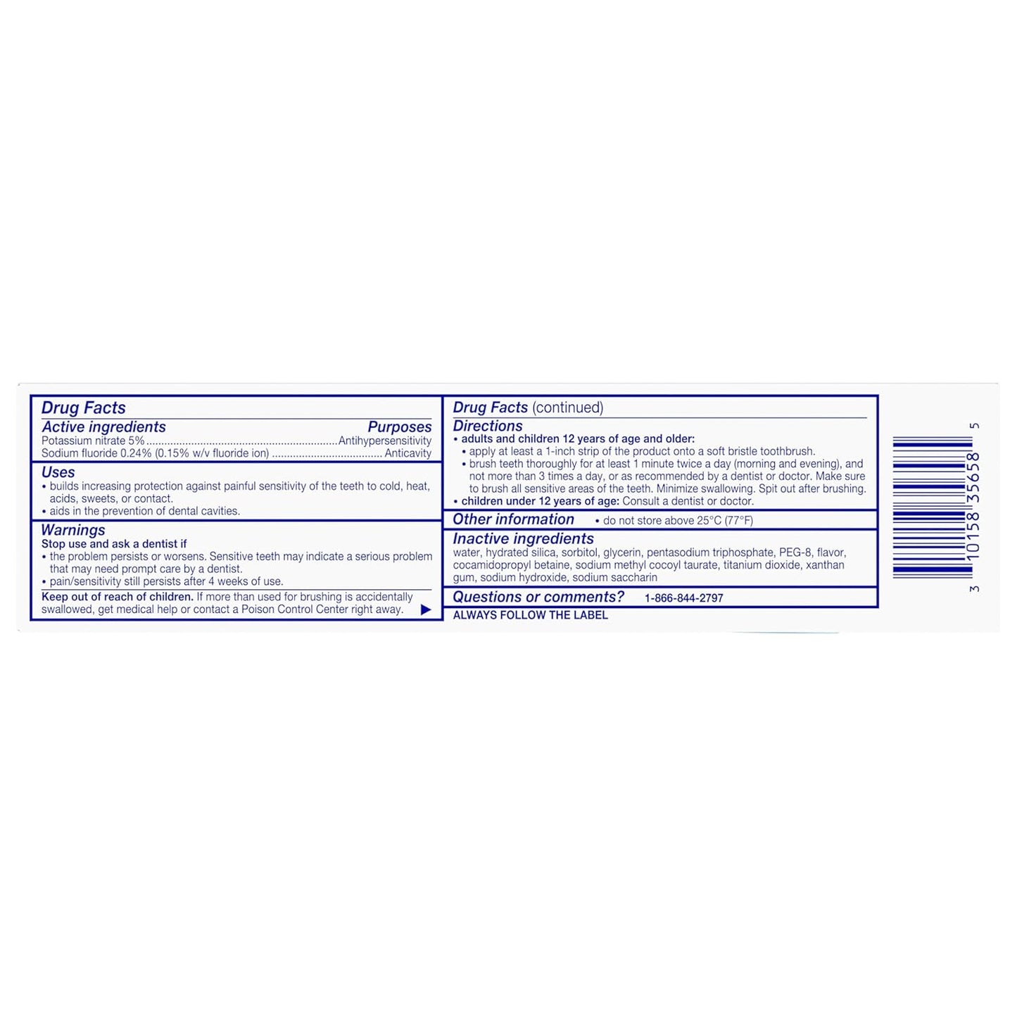 Sensodyne Whitening Luxury Toothpaste – Professional-Grade Sensitivity Relief, Quad Tube Gift Set