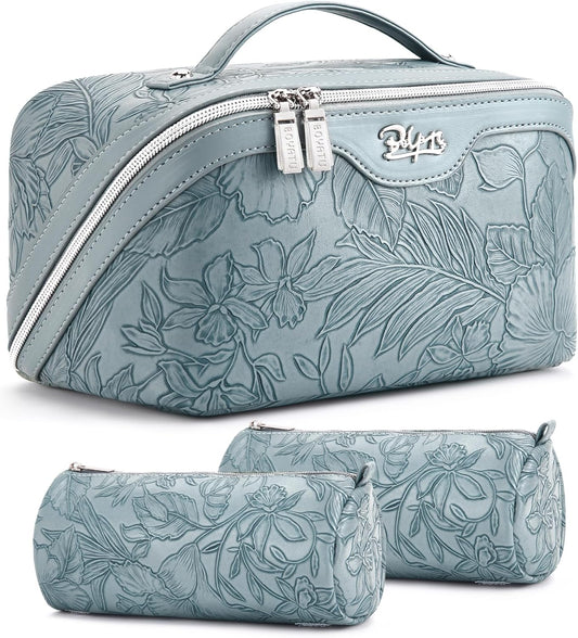 set of 3 bags (1 large 9.25x5.1x5 inch main bag plus 2 smaller pouches)