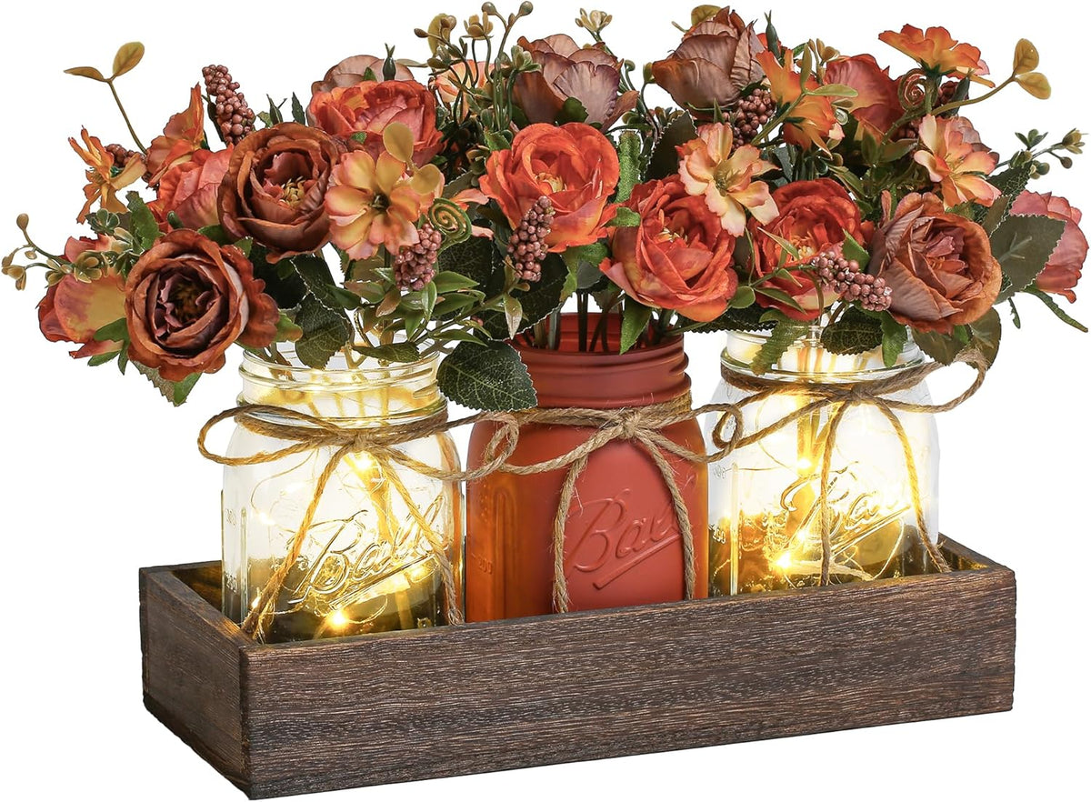 set of 3 mason jars (5.1 x 3.3 inches each) with screw closure