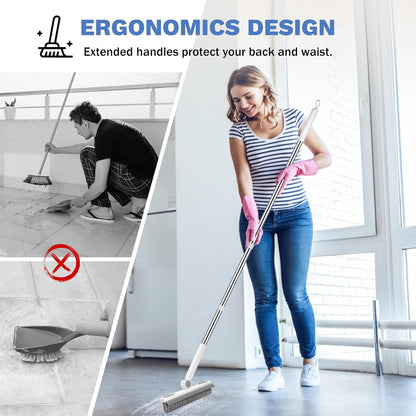 SetSail V-Shaped Grout Brush with Long Handle – Family-Safe Standing Tile Cleaner, No Bending or Slippery Kneeling
