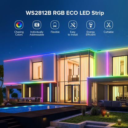 SEZO WS2812B ECO LED Strip – Low-Voltage 5V Night Light for Kids Room and Nursery Safety