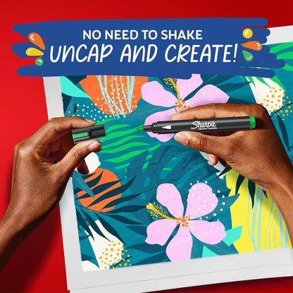 Sharpie Creative Markers – Kids' Craft Set for Bedroom Play Area, Weekend Art Projects and Rainy Day Activities