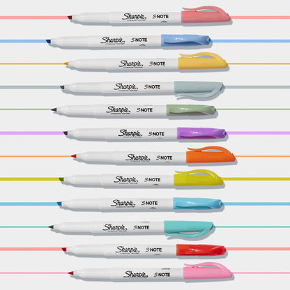 Sharpie S-Note Pastel Highlighter Set as a Thoughtful Gift for Students, Teachers, and Journal Lovers, 24 Count