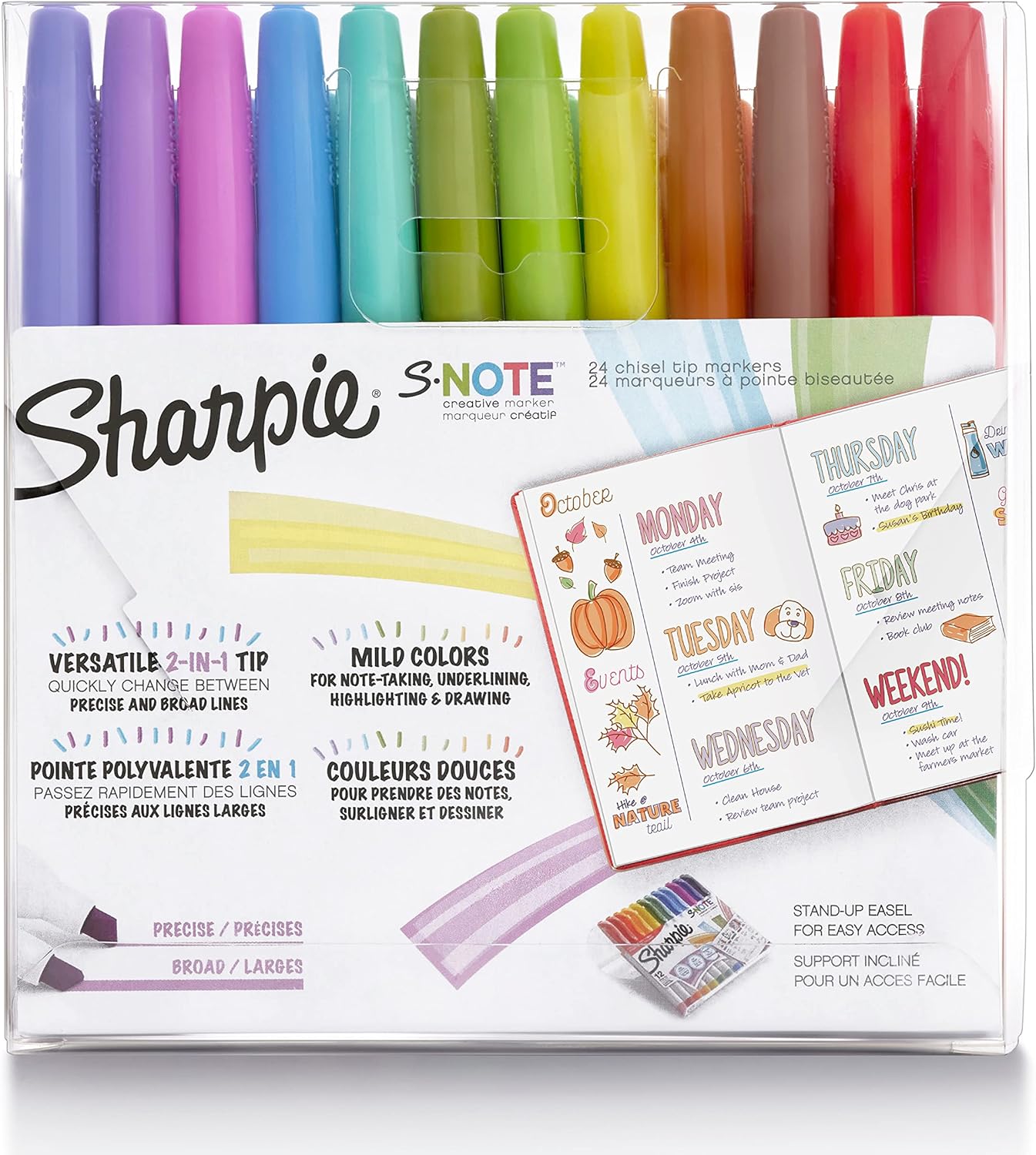 Sharpie S-Note Pastel Highlighter Set as a Thoughtful Gift for Students, Teachers, and Journal Lovers, 24 Count