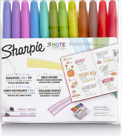 Sharpie S-Note Pastel Highlighter Set as a Thoughtful Gift for Students, Teachers, and Journal Lovers, 24 Count