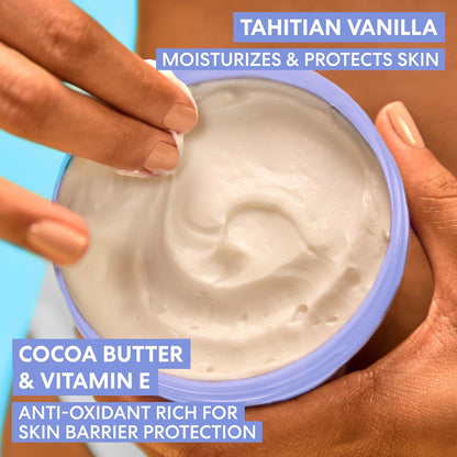 shea butter, cocoa butter, and vitamin e nourishing base