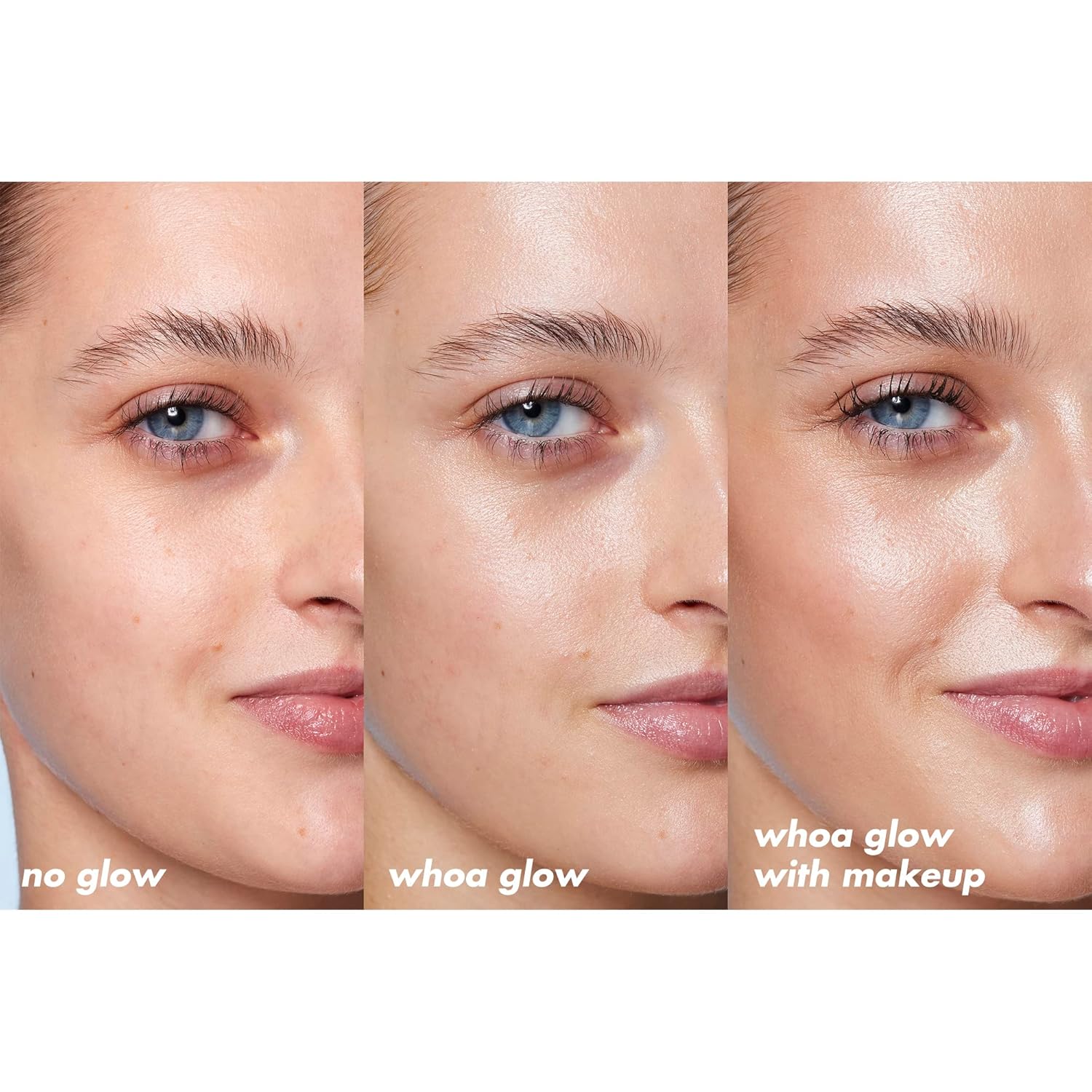sheer peach-tone shimmer delivering a natural radiant glow