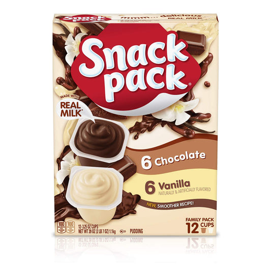 shelf-stable single-serve 3.25 oz plastic cups requiring no refrigeration