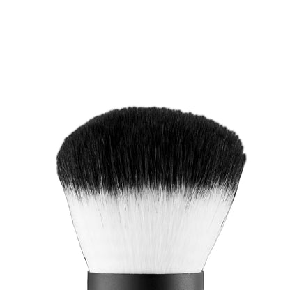 short, dense, rounded bristle shape for precise application and blending