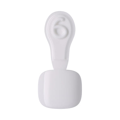short squoval shape in white 'angel vibes' colorway with additional blanc chic variant