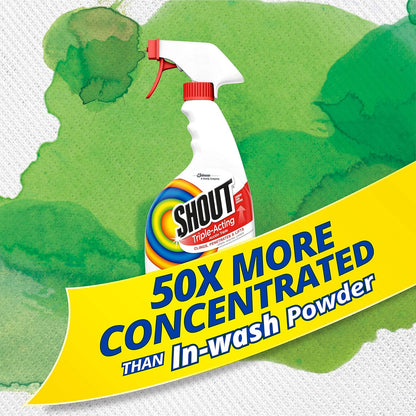 Shout Active Enzyme Laundry Stain Remover Spray – Quick Pre-Treat Spray for Working Professionals and Home Office Wardrobes