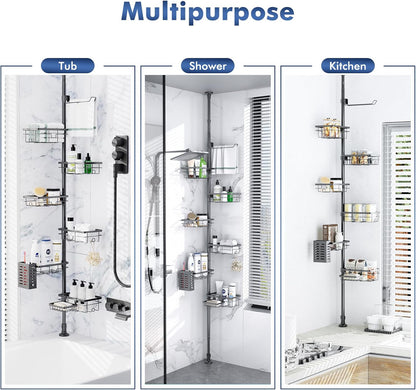 Shower Caddy Organizer Tension Pole – Gift Ready Bathroom Upgrade for Friends Who Just Renovated or Downsized