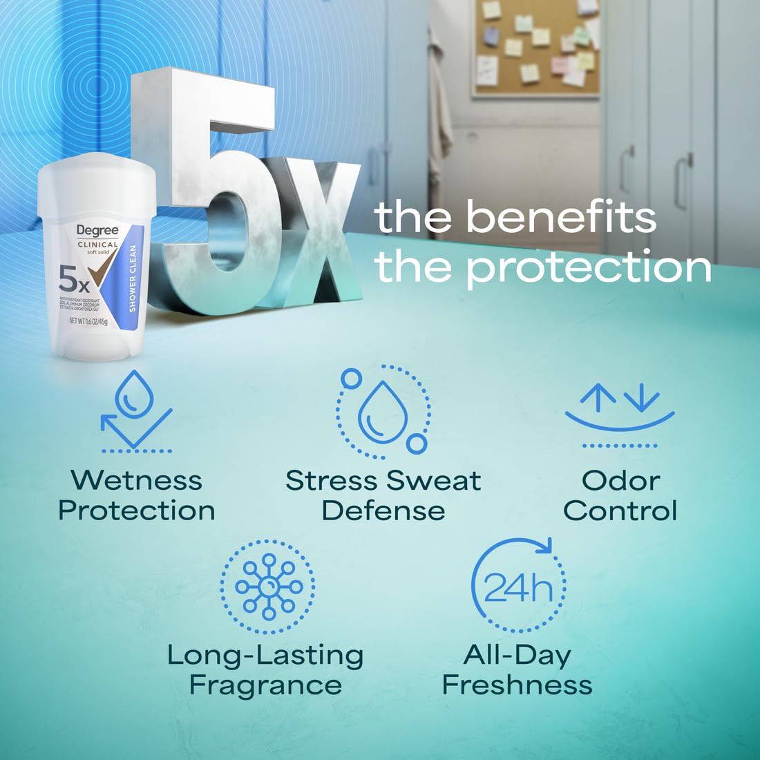 shower clean scent with rose, jasmine, and fruit top notes