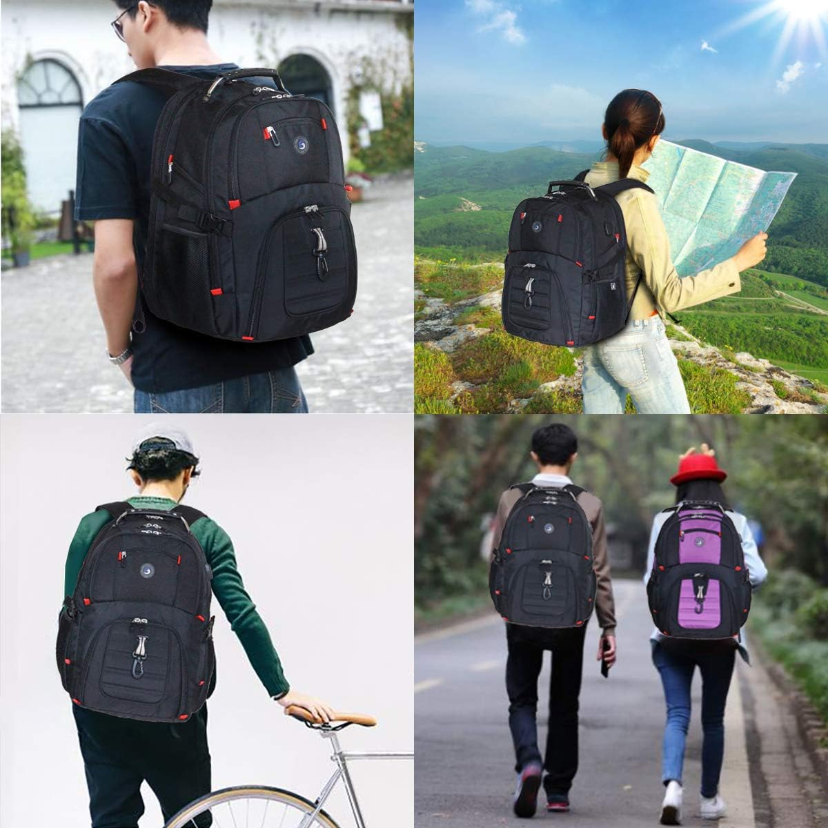 SHRRADOO Extra Large Travel Laptop Backpack for Men – Practical Graduation Gift for College Students and Professionals