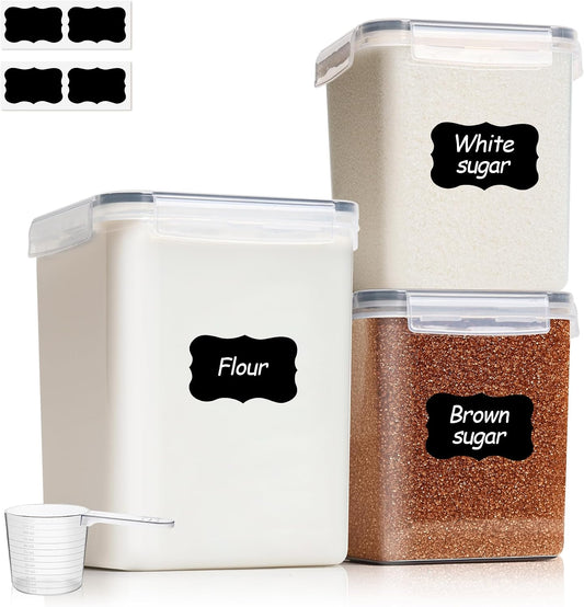 side-locking clip-on lids with silicone seal for airtight moisture and pest protection
