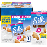 Silk Shelf-Stable Almond Milk Vanilla – Practical Stocking Stuffer for Health-Conscious Hosts, 6 Pack Quart