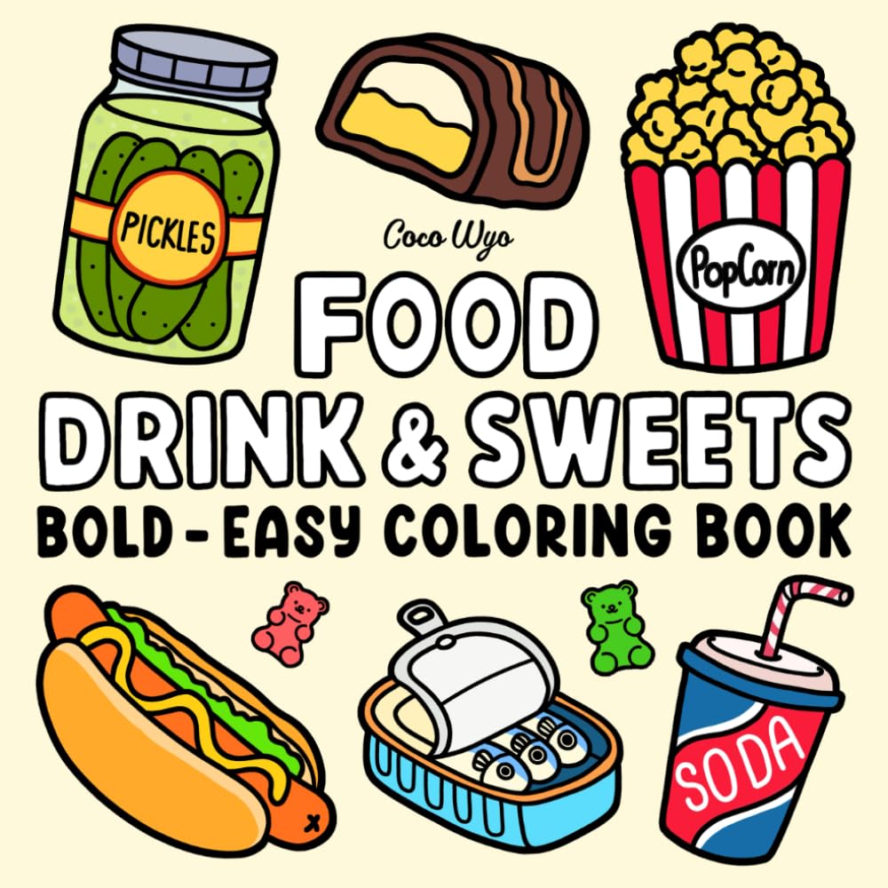 Simple Big Designs Coloring Book – Budget-Friendly Creative Gift for Birthdays, Get Well and Cozy Holidays