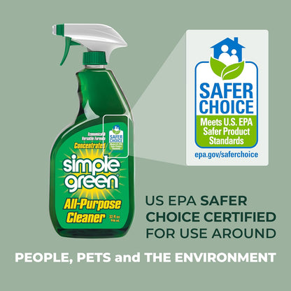 Simple Green Concentrated Cleaner – Non-Flammable, Fume-Free Degreaser for Sensitive Family Spaces