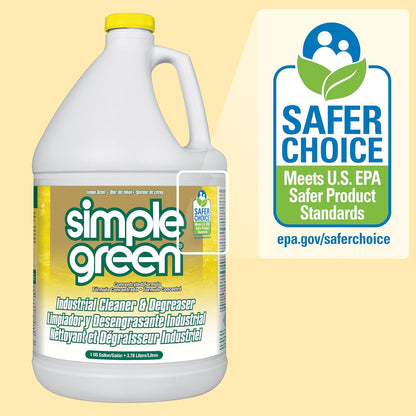Simple Green Industrial Cleaner and Degreaser 1 Gal. Lemon Scent – Streamlined Laundry Room and Mudroom Surface Cleaner for Simple Homes