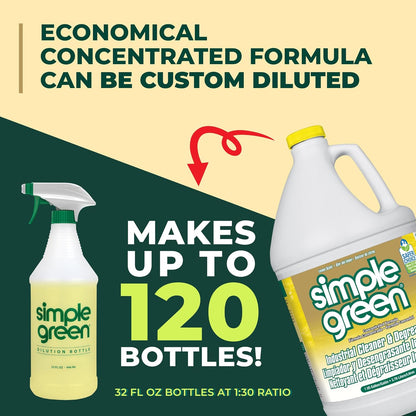 Simple Green Industrial Cleaner and Degreaser 1 Gal. Lemon Scent – Streamlined Laundry Room and Mudroom Surface Cleaner for Simple Homes