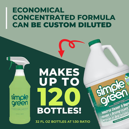 Simple Green Industrial Cleaner and Degreaser – Non-Corrosive Garage Degreaser for Mechanic Safety and Spill Response, 1 Gallon