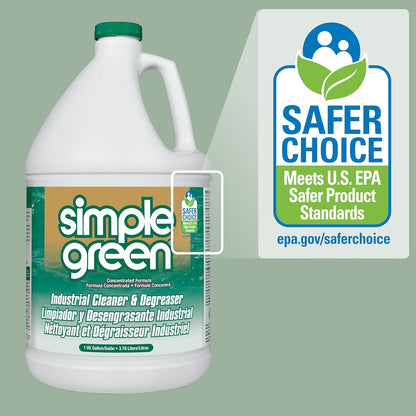 Simple Green Industrial Cleaner and Degreaser – Non-Corrosive Garage Degreaser for Mechanic Safety and Spill Response, 1 Gallon