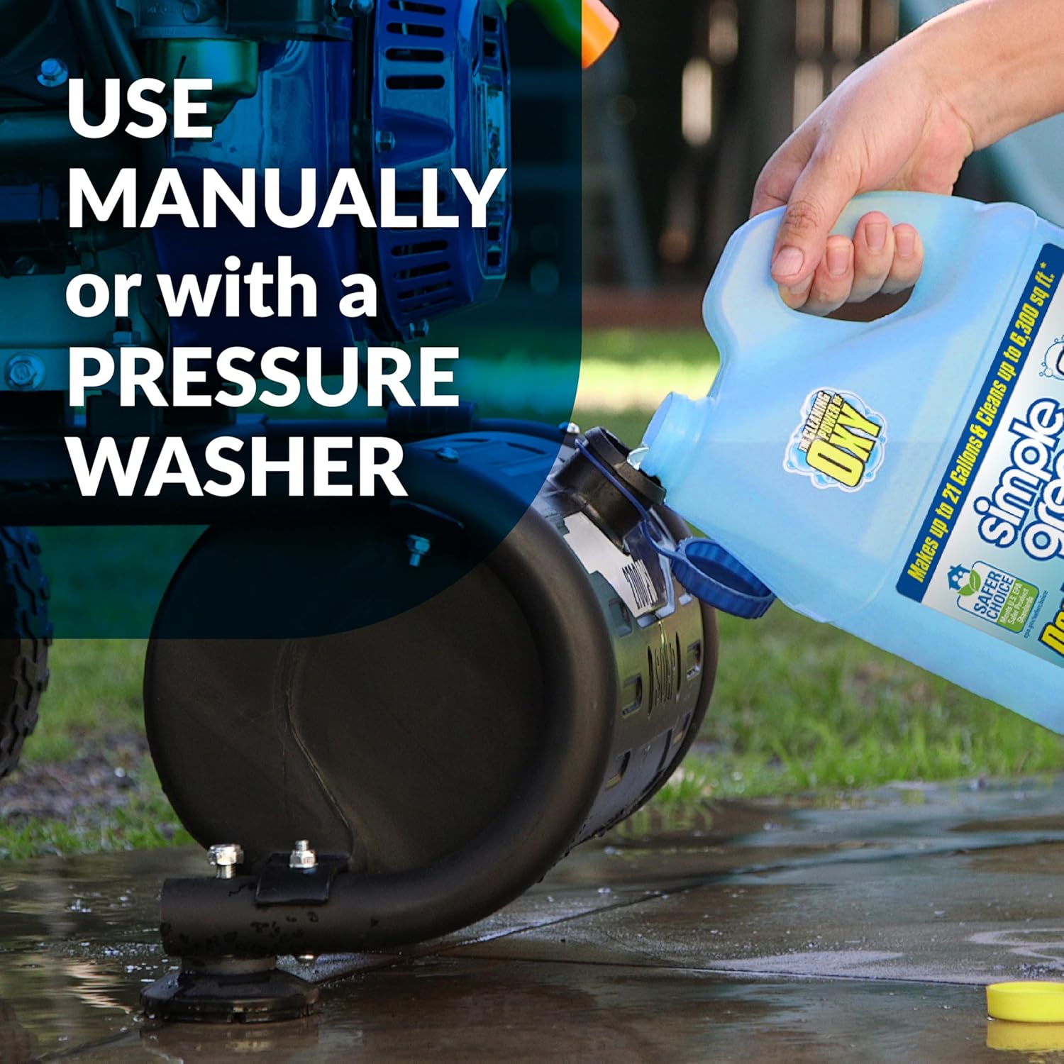 Simple Green Oxy Solve Deck and Fence Pressure Washer Cleaner – Pressure Washer Concentrate for Fast Weekend Projects
