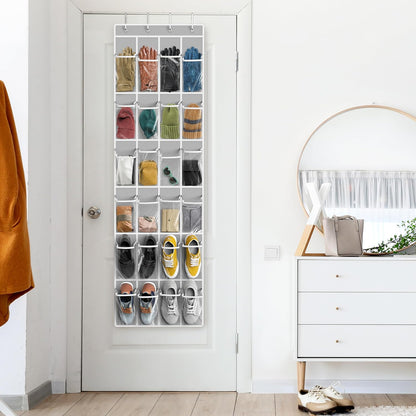 Simple Houseware Over the Door Shoe Organizer – Time-Saving Dorm Room Organization for College Life