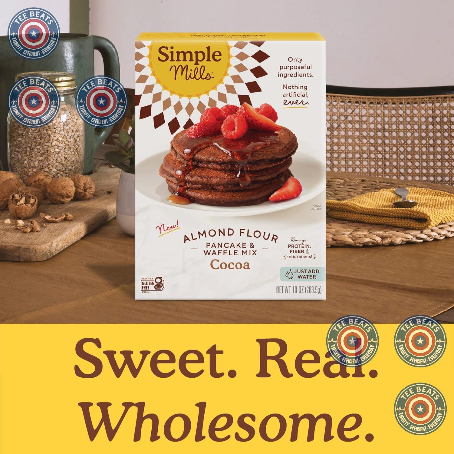 Simple Mills Cocoa Pancake Mix – Morning Self-Care for Health-Conscious Adults, Just-Add-Water Paleo Breakfast