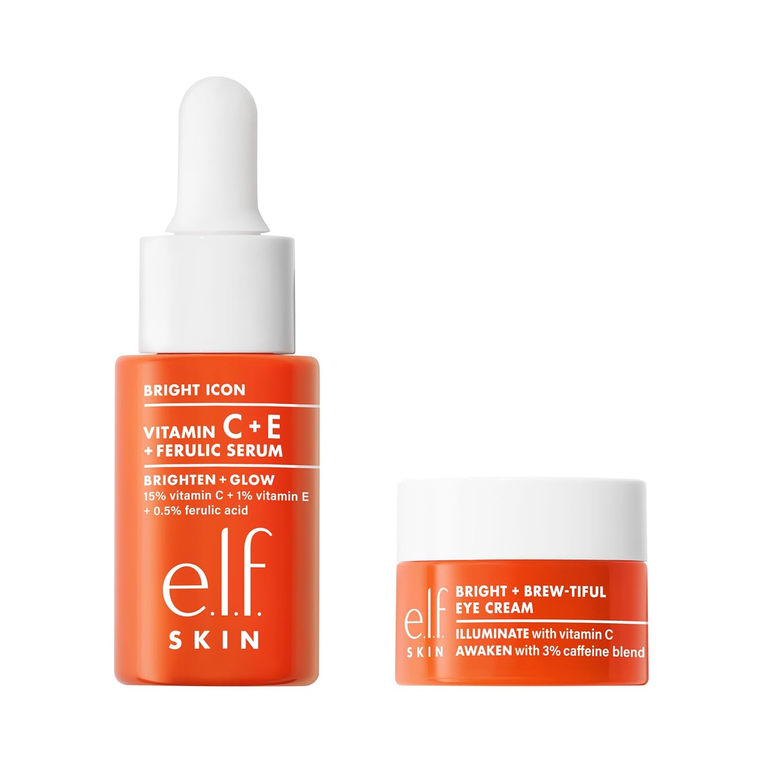 simple two-step application: pat serum, tap three dots of eye cream