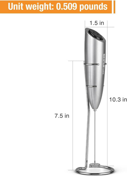 SIMPLETASTE Milk Frother Handheld Electric Foam Maker – Pre-Workout Shake Helper for Busy Professionals, One-Touch Operation